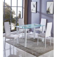 Mesa de cristal rectangular LEIDEN