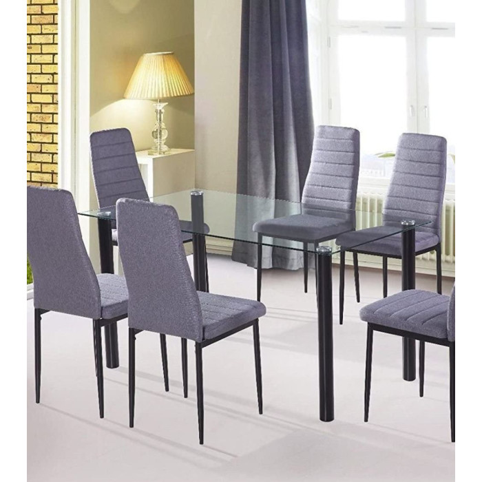 Mesa de cristal rectangular LEIDEN