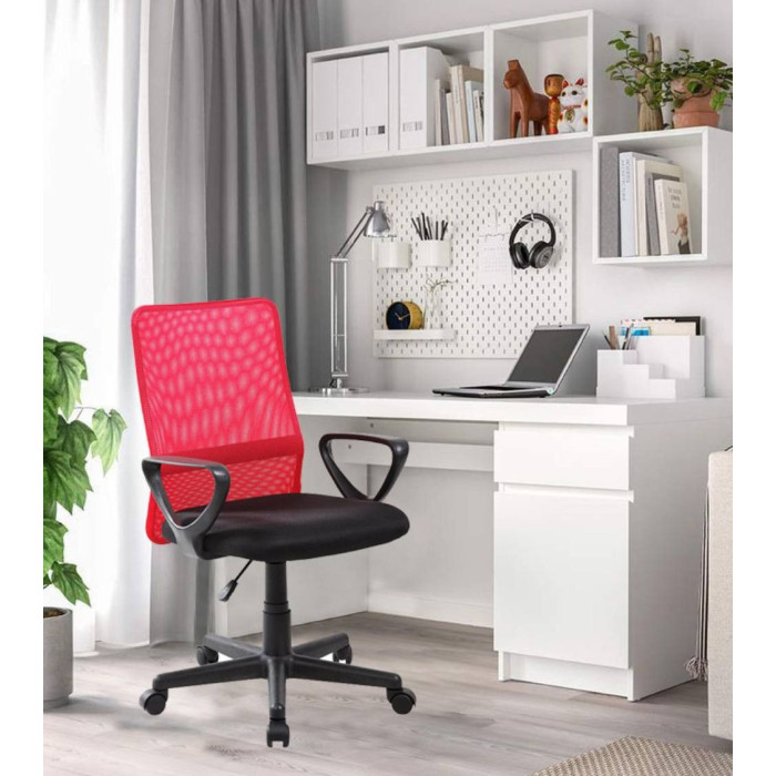 Silla de escritorio tapizada Maya, con tejido 3D