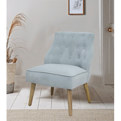 Butaca terciopelo Mary, con patas de madera Butaca terciopelo Mary, con patas de madera