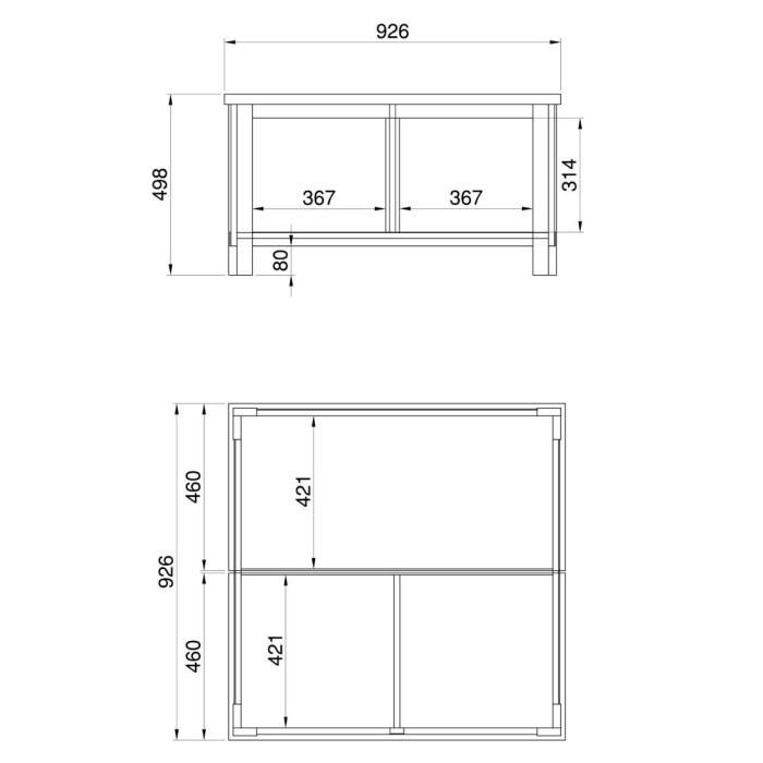 Mesa centro con almacenaje MARKLE