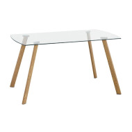Mesa comedor de cristal REKA 140x80 cm