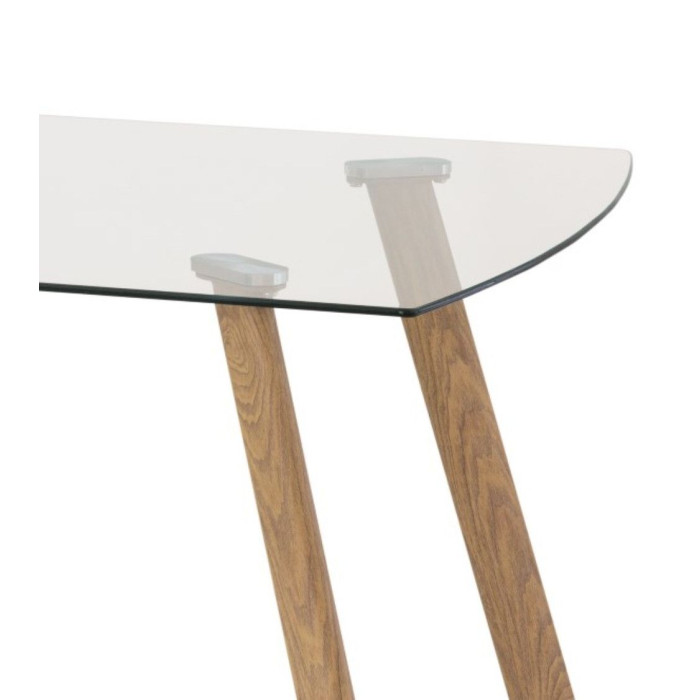 Mesa comedor de cristal REKA 140x80 cm