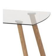 Mesa comedor de cristal REKA 140x80 cm