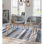 Mesa comedor de cristal REKA 140x80 cm