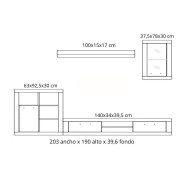Mueble salón completo GLASGOW