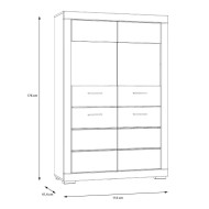 Vitrina de 4 puertas blanca SNOW