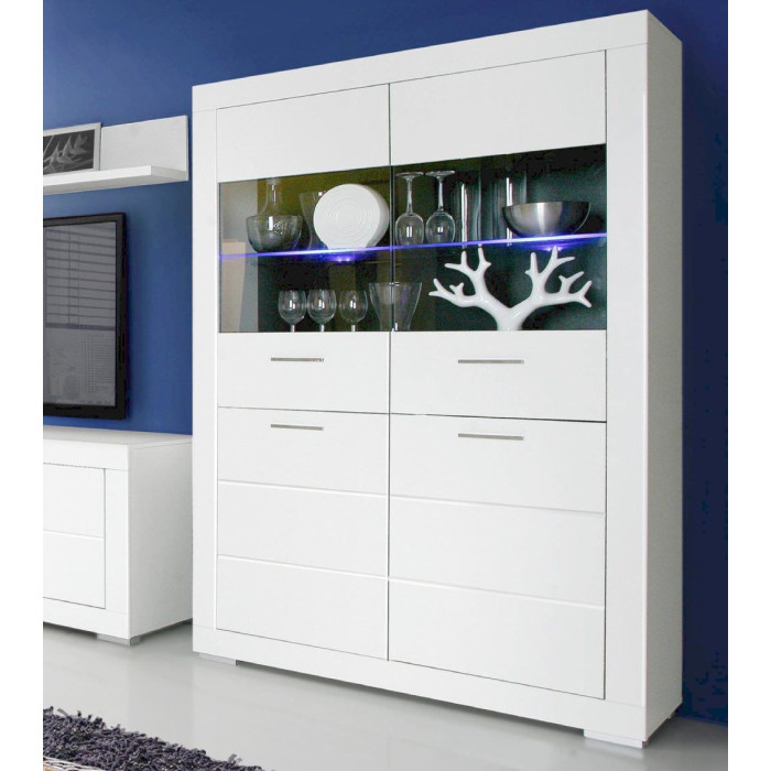 Vitrina de 4 puertas blanca SNOW
