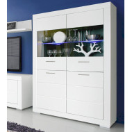 Vitrina de 4 puertas blanca SNOW
