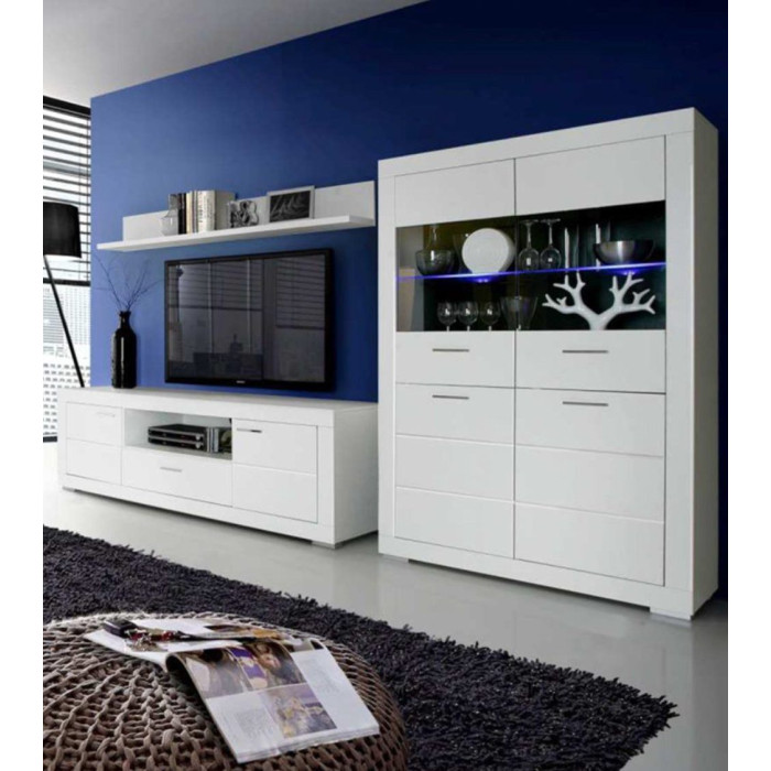 Vitrina de 4 puertas blanca SNOW