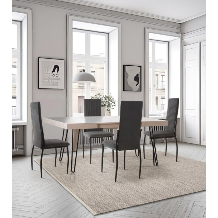 Pack 4 sillas tapizadas TASYA