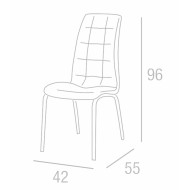 Pack 4 sillas de comedor tapizadas MABEL