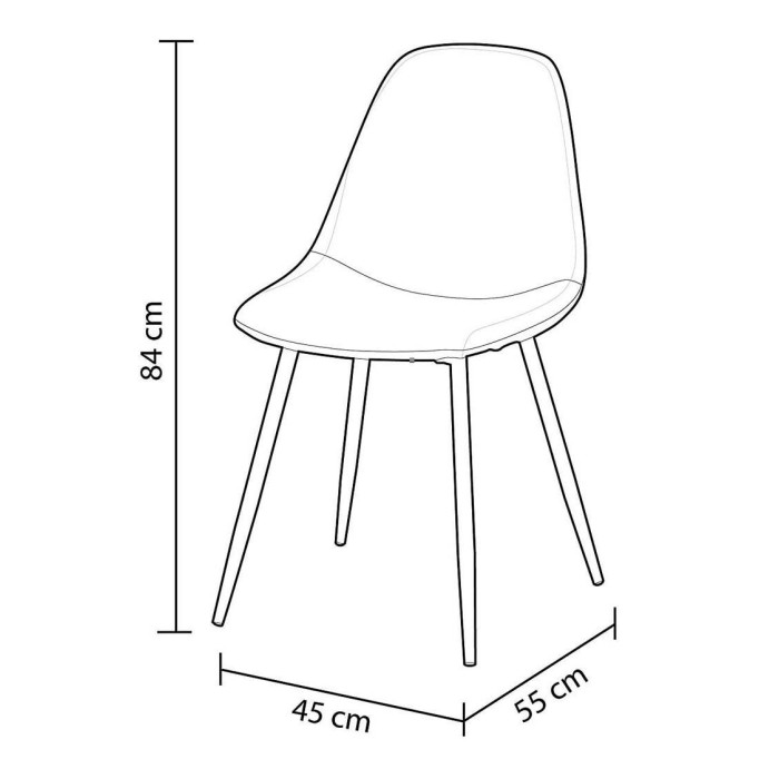 Pack de 4 sillas KOS, estilo nórdico