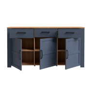 Aparador 3 puertas y 3 cajones ODIN azul marino