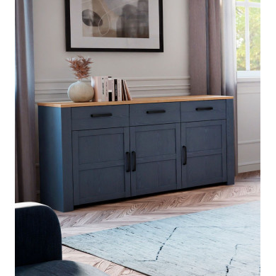 Aparador 3 puertas y 3 cajones ODIN azul marino