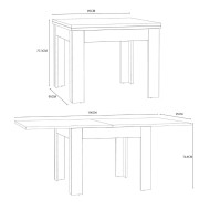 Mesa de comedor cuadrada extensible LUTER