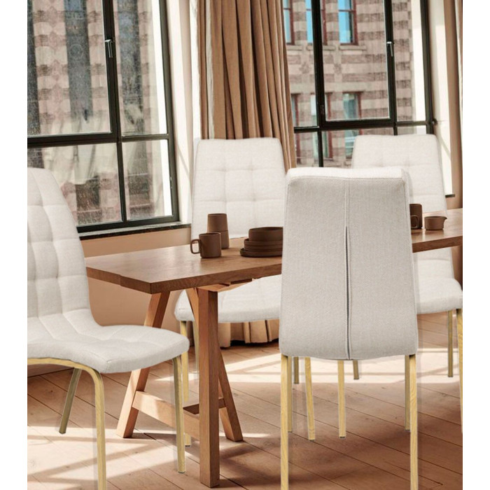 Pack 4 sillas de comedor tapizadas MABEL
