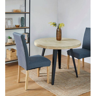 Mesa comedor redonda extensible industrial SKADI Mesa comedor redonda extensible industrial SKADI