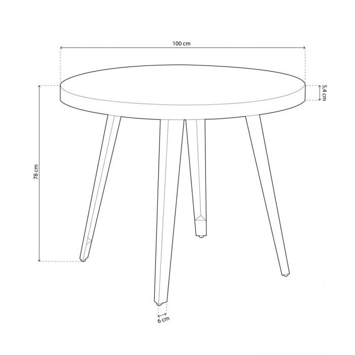 Mesa redonda fija industrial SKADI Mesa redonda fija industrial SKADI