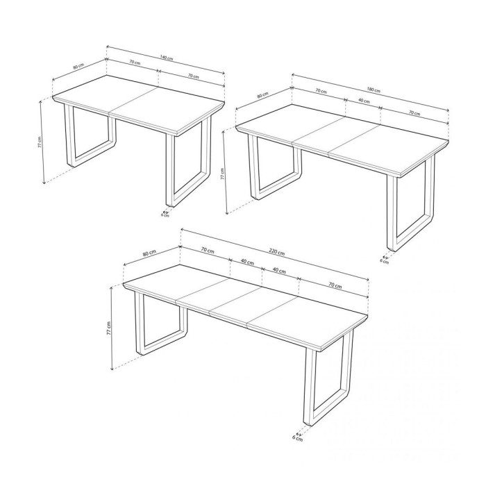 Mesa comedor extensible 140-220 cm JACK