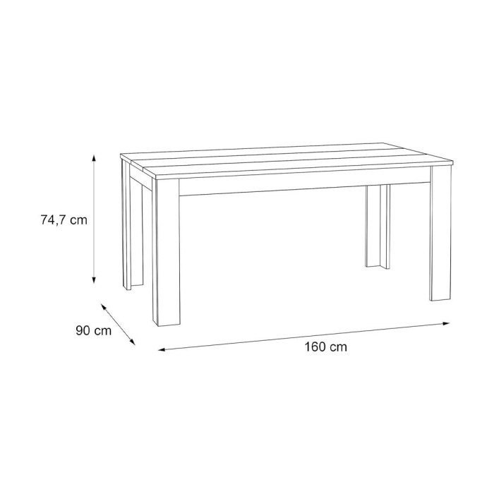Mesa de comedor 160x90 cm GALENA