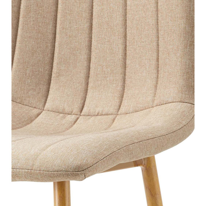 Pack de 4 sillas de comedor tapizadas NADIA