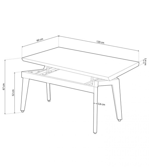 Mesa de Centro Karen 110x55 cm