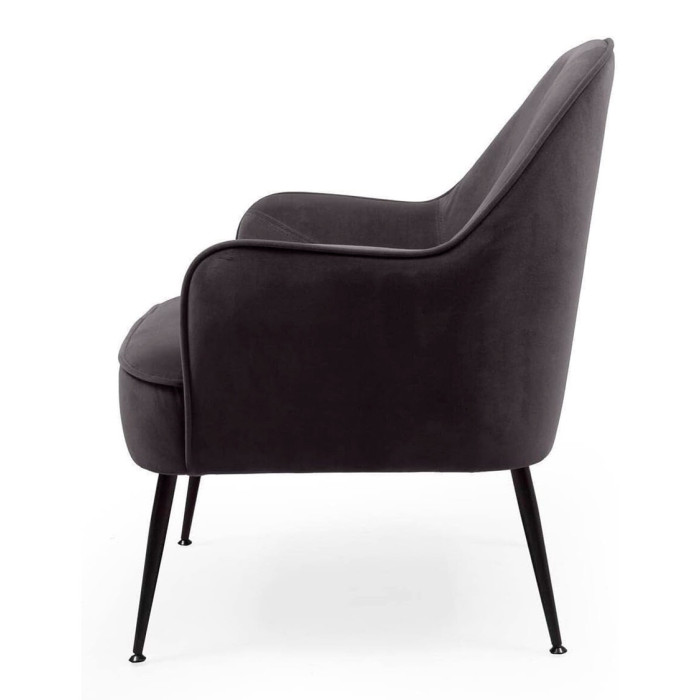 Butaca de terciopelo AMBERES con pata negra o dorada | Cambia Tus Muebles