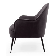 Butaca de terciopelo AMBERES con pata negra o dorada | Cambia Tus Muebles