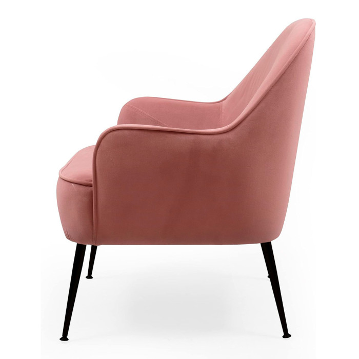 Butaca de terciopelo AMBERES con pata negra o dorada | Cambia Tus Muebles