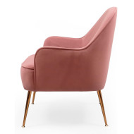 Butaca de terciopelo AMBERES con pata negra o dorada | Cambia Tus Muebles