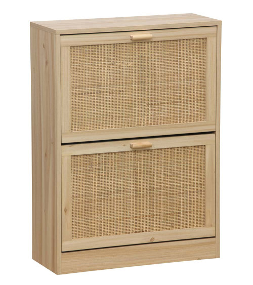 MUEBLE ZAPATERO RATTAN 3 CAJONES ABATIBLES