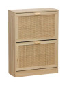 Mueble zapatero de ratán CAMILE