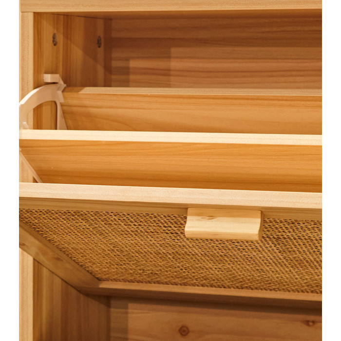 Mueble zapatero de ratán CAMILE