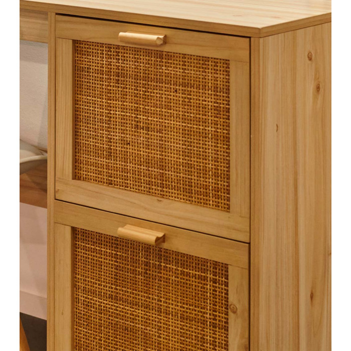 Mesa de escritorio de ratán CAMILE