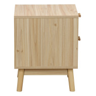 Mesita de noche de ratán 2 cajones CAMILE