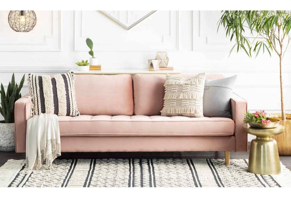 Terciopelo rosa en tus muebles